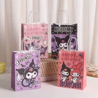 Трансграничная внешняя торговля крафт-бумажный пакет kuromi милый мультфильм подарочный пакет на день рождения с ручной подарочной сумкой