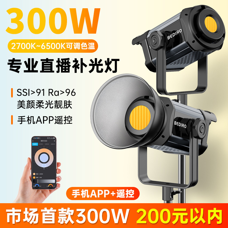 300W Live Light Supplementing Live Room Anchor with Goods Soft Light Photography Light Photograph Deep Throw Live Light Wholesale