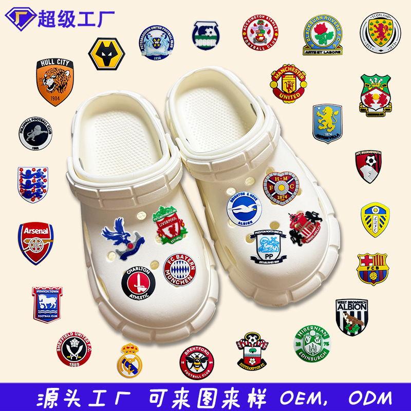 メーカー直送 サッカーバッジ シューズデコレーション 耐摩耗性 ソフトゴム素材 ドリルシューズアクセサリー 取り外し可能なシューズバックル ジュエリーアクセサリー|undefined