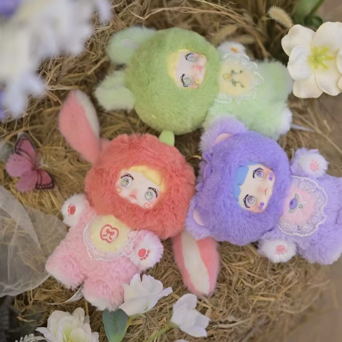 Nuevo producto spot Nommi V3 arroz glutinoso tres generaciones "fruta" Ran interesante serie colgante de felpa caja ciega muñeca de juego de moda