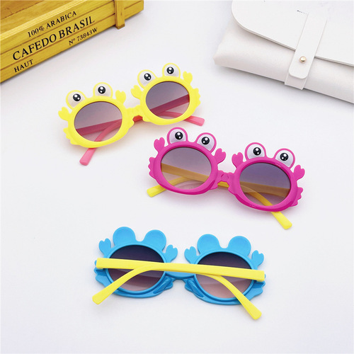 Little Crab Children's Sunglasses Korean Style Little Frog Glasses Baby Boys and Girls Photo Style Sunscreen Sunglasses