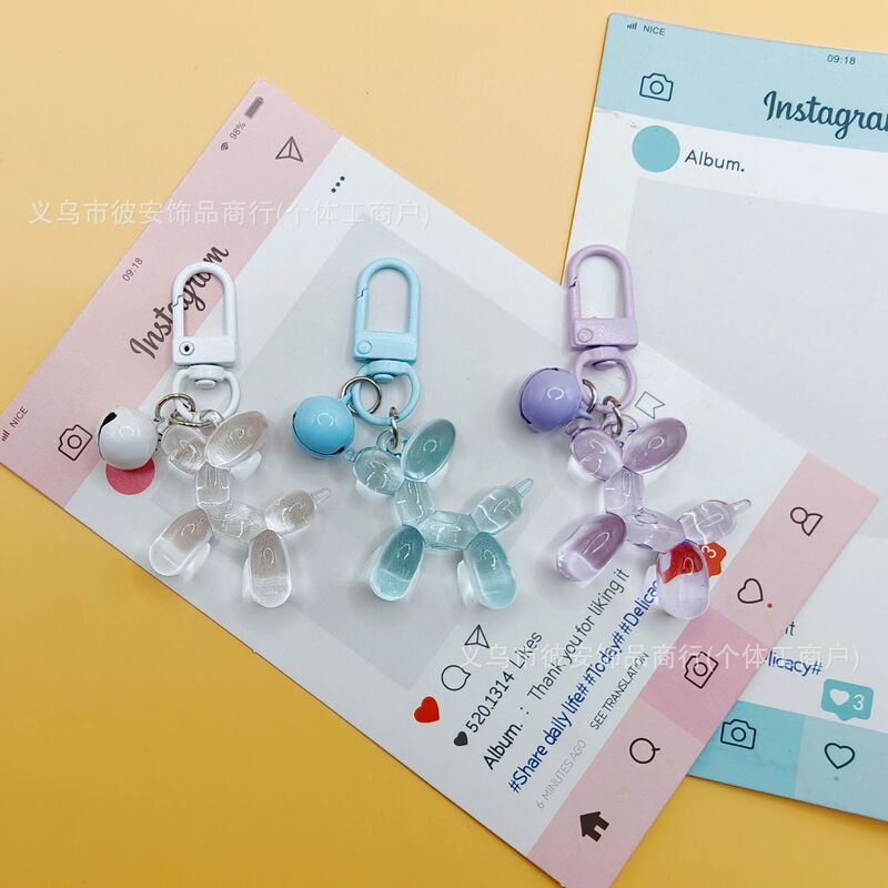 Cartoon Small Transparent Bubble Dog Bell Keychain Pendant DIY Versatile Accessory for Crocs Shoes, Bags, and Phone Cases Cartoon Small Transparent Bubble Dog Bell Keychain Pendant DIY Versatile Accessory for Crocs Shoes, Bags, and Phone Cases