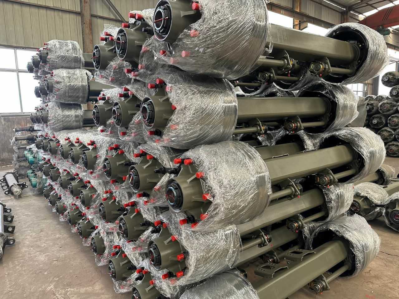 Foreign Trade Export Semi-Trailer American and German Style Axles, 13-Ton, 16-Ton, 20-Ton, Customizable Trailer Axle Assemblies