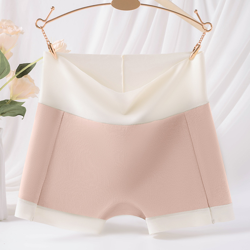 Pantalones de seguridad de algodón de cintura alta para mujer, talla grande, 200 kg de grasa mm, abdomen para evitar la luz, ángulo plano dos en uno, refrescante