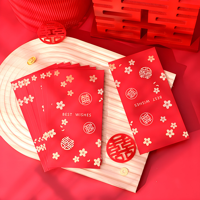 2024 Wedding Red Envelopes: Versatile Bridal Gift Bags for Ceremonies, Customizable Dragon Year New Year Designs