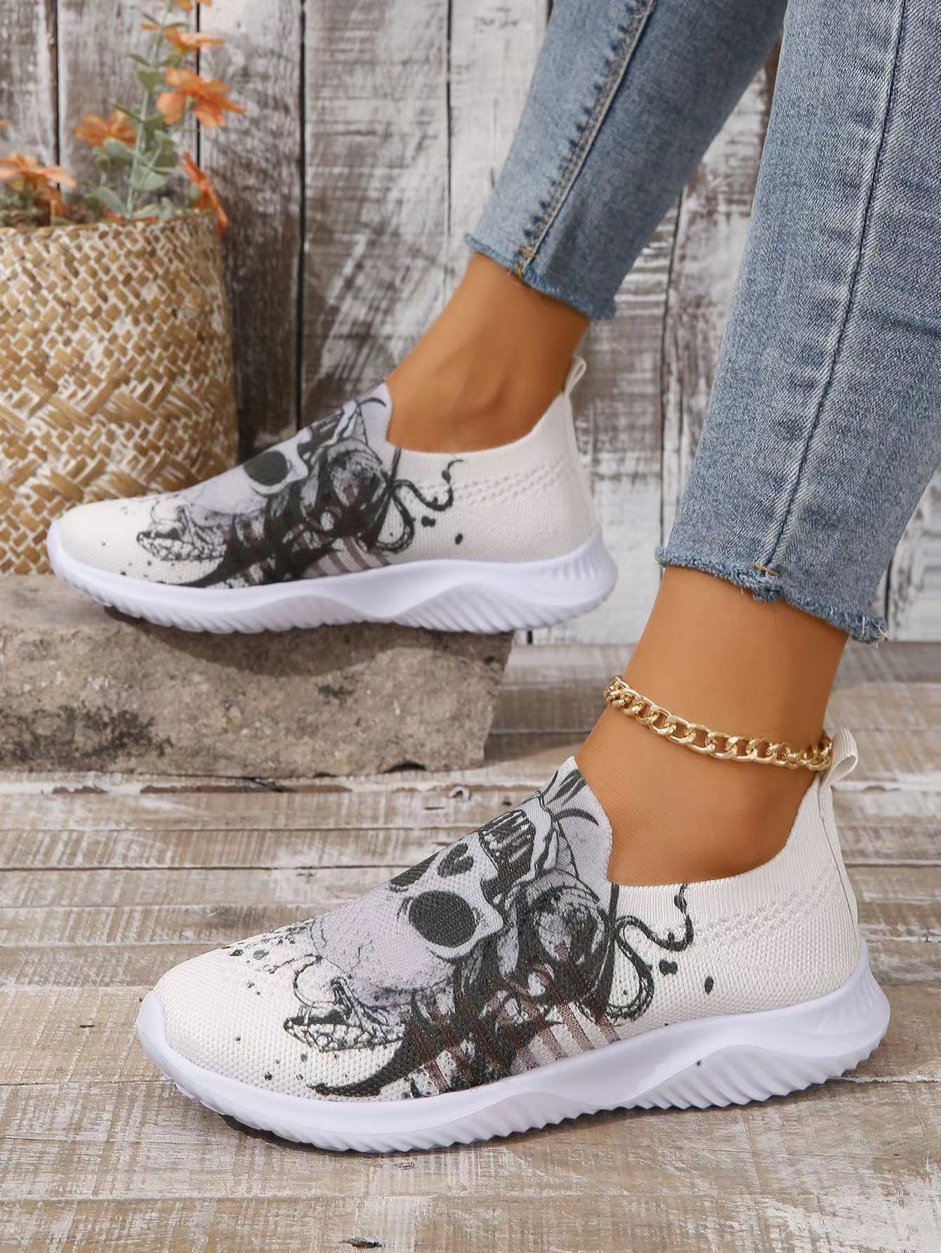Damen Basketballschuhe Tennisschuhe Wanderschuhe Sneakers Canvas Gummisohle Leicht zu reinigendes Schuhwerk_voghion.com
