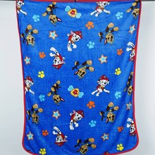 汪汪队卡通双面法兰绒印花毛毯外贸出口现货清低价