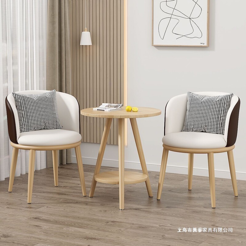 Set of Casual Table and Chair Combinations for Reception, Hotel, Small Round Table, Coffee Table, Balcony Tea Table and Chair Set, Three-Piece Chair Set Set of Casual Table and Chair Combinations for Reception, Hotel, Small Round Table, Coffee Table, Balcony Tea Table and Chair Set, Three-Piece Chair Set