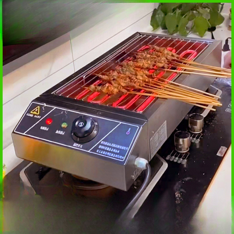 無煙電気バーベキューグリル、家庭用電気グリル、羊肉串、屋内バーベキューグリル、屋台、業務用焼き肉|undefined