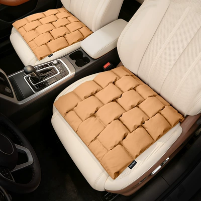 All Seasons — Seat cushion, seat cover - anti-fouling-leather-bubble-pad-amber-brown-2-pieces