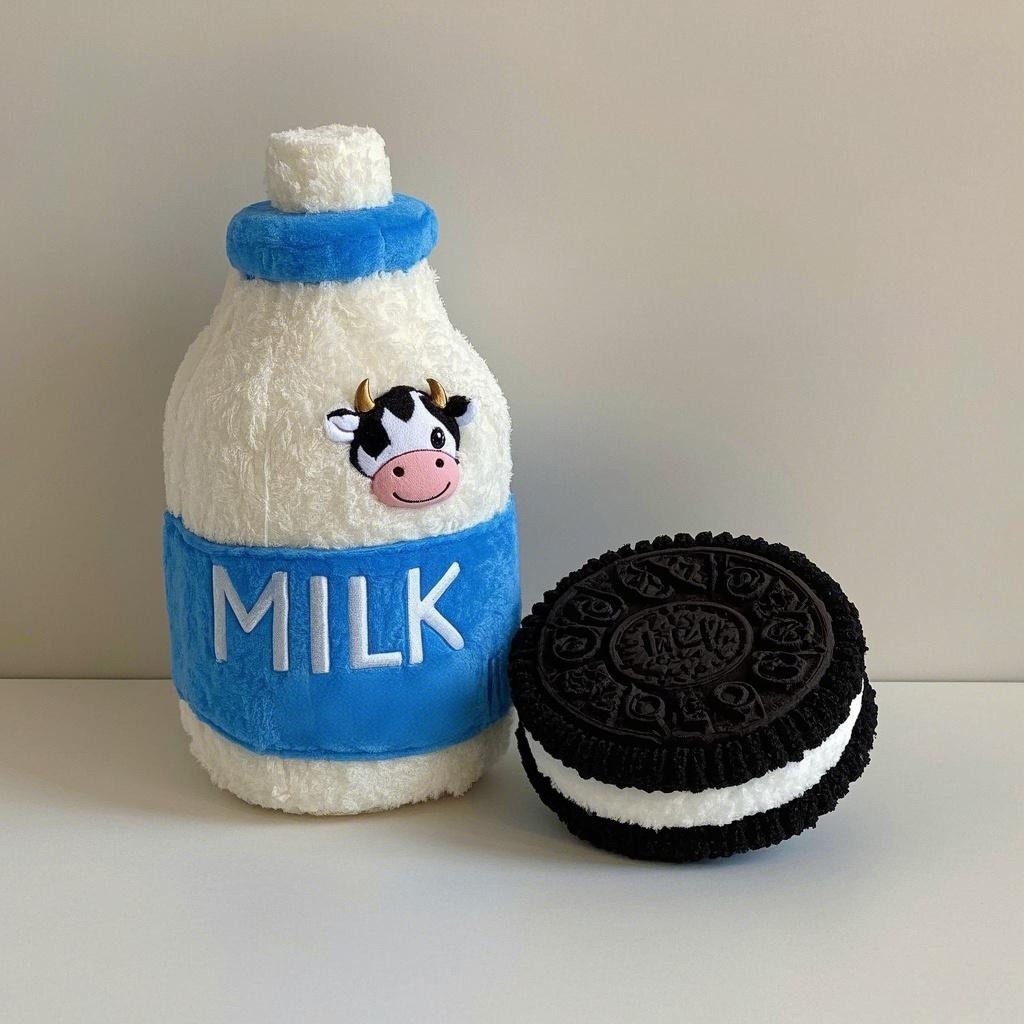 Nuevos productos transfronterizos originales galletas de leche BB llamados sonidos mascotas juguetes de peluche juguetes perros no pueden morder comercio exterior al por mayor