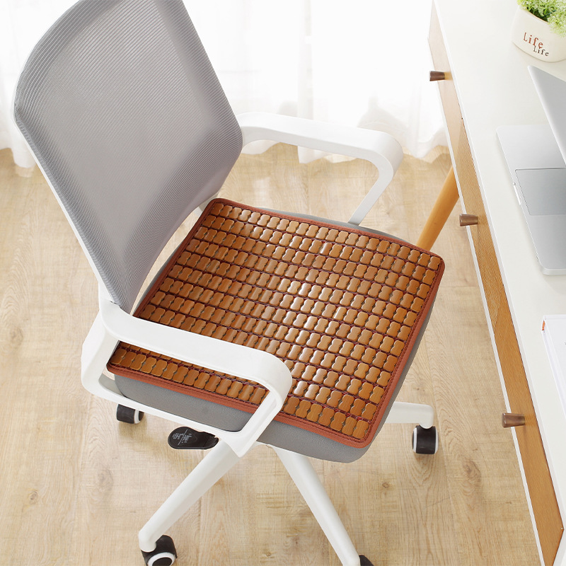 Verano Mahjong Mat cojín transpirable antideslizante silla de oficina Estera de bambú estera fresca del coche verano largo cojín silla Butt pad