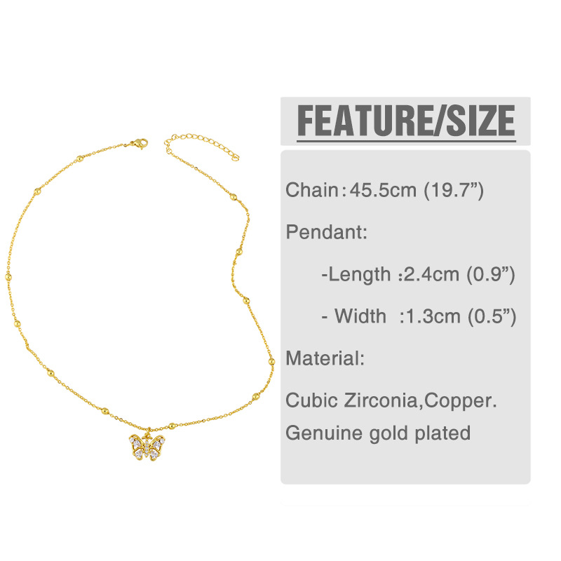 Korea fashion butterfly necklace