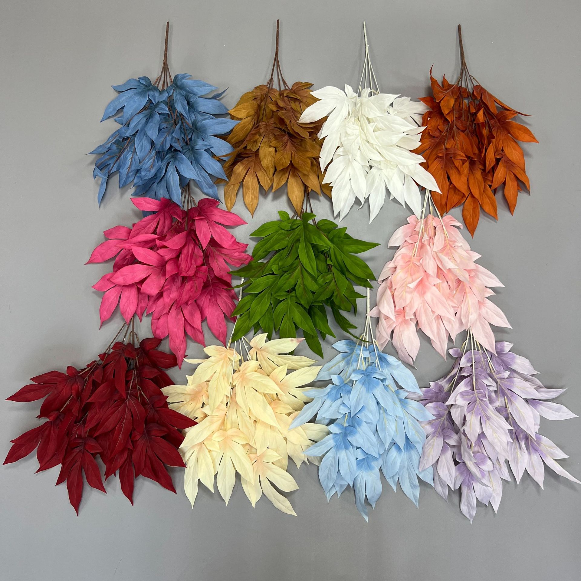 Artificial Bouquet with Large Beautiful Leaves, Artificial Flowers, 20 Leaves, Wedding Decoration, Wedding Hall Ceiling Leaves, Flower Arrangement, Artificial Flowers