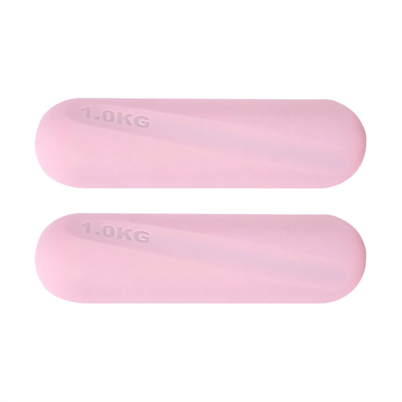 Dumbbell redondo de silicona fijo equipo de fitness yoga pilates entrenamiento de fuerza dumbbell redondo de silicona