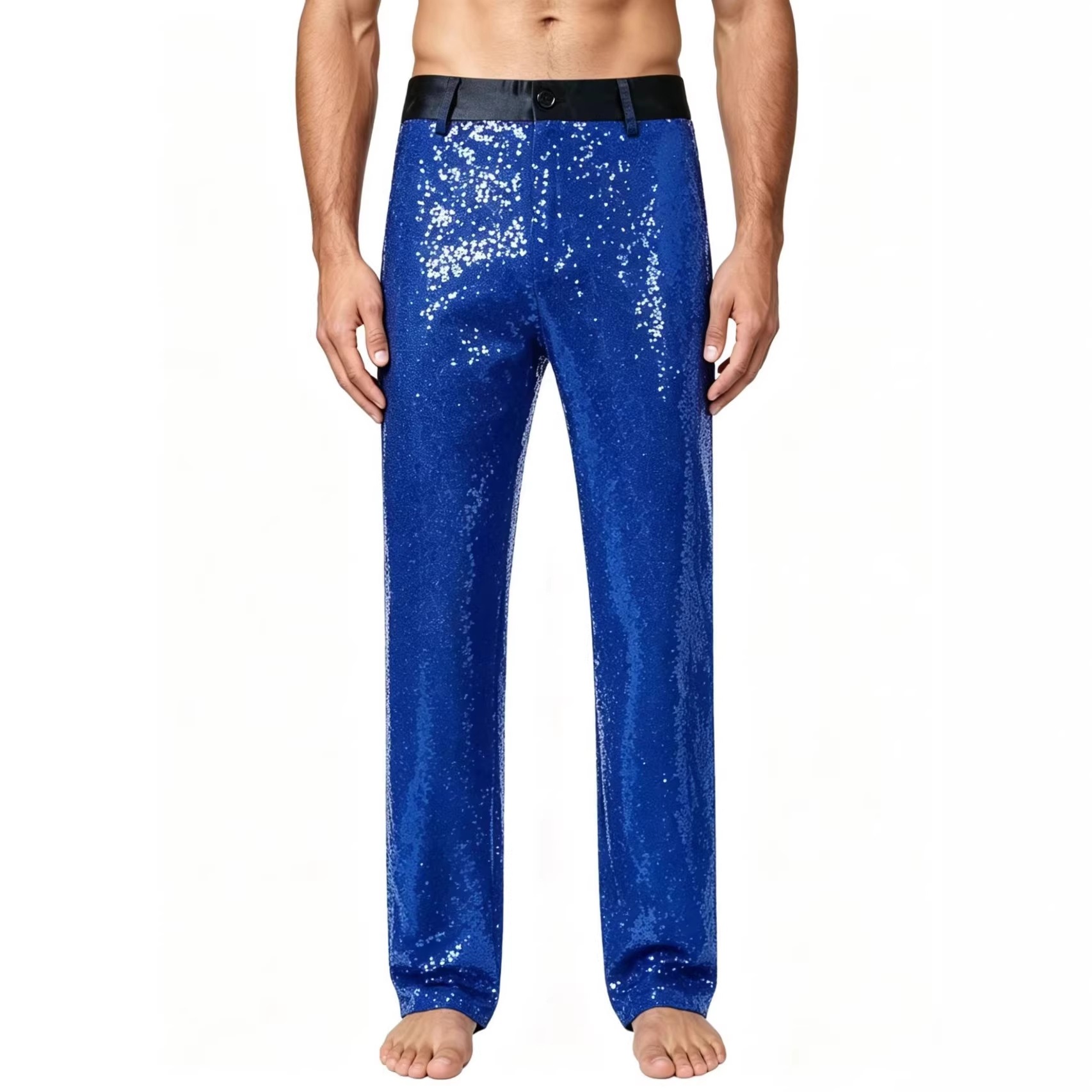 2026 New High-End Men's Formal Trousers Stage Dance Performance Outfit Choir Solid Color Trousers Studio Photography