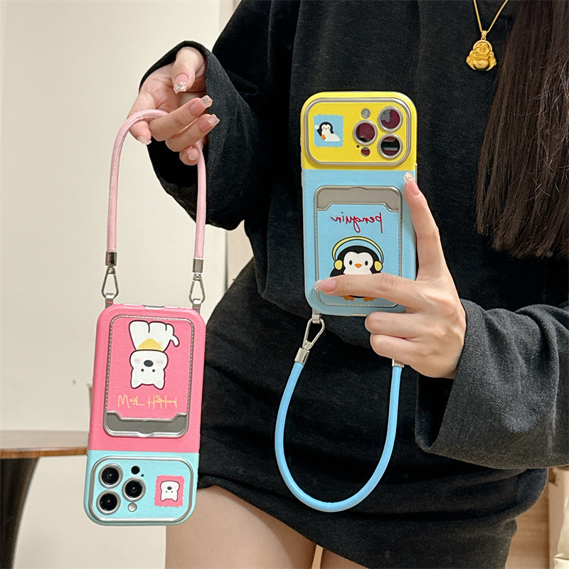 Ventana grande de dibujos animados oso West Highland Apto Apple 15/16 Paquete de tarjetas creativas 14promax lindo 14 femenino 13p