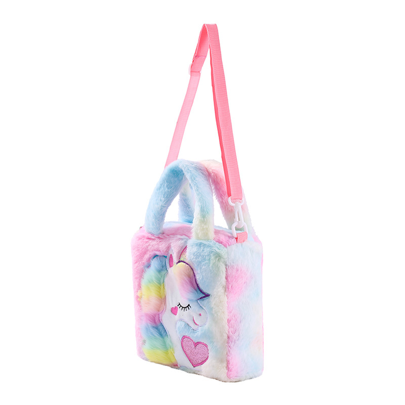 Girl's Medium Plush Cartoon Cute Sewing Machine Square Zipper Crossbody Bag display picture 10