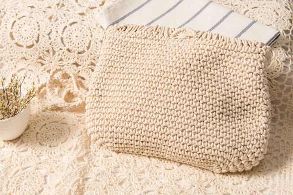 Spring&Summer Season Women'S Gender Vacation Style Women's Medium Spring&summer Cotton Rope Vacation Straw Bag