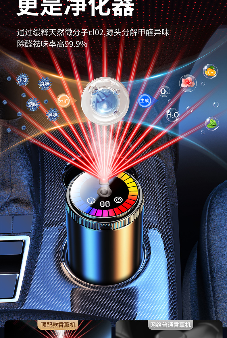 Intelligent car aromatherapy automatic spray lasting fragrance car perfume high-end fragrance machine star top pickup light