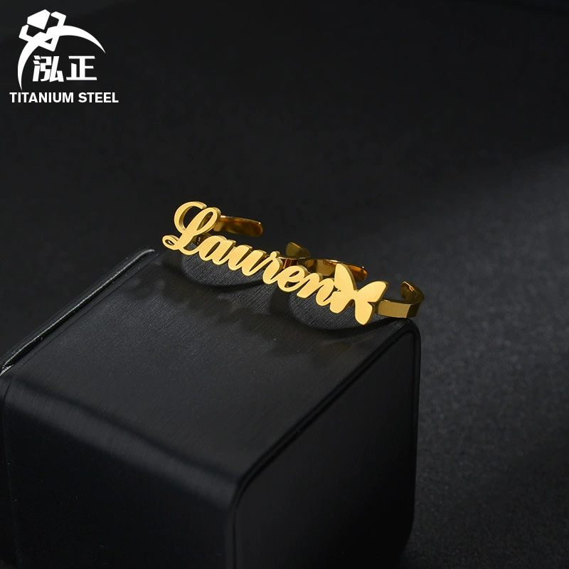 Ring stainless steel with letters, accessory, Amazon, DIY