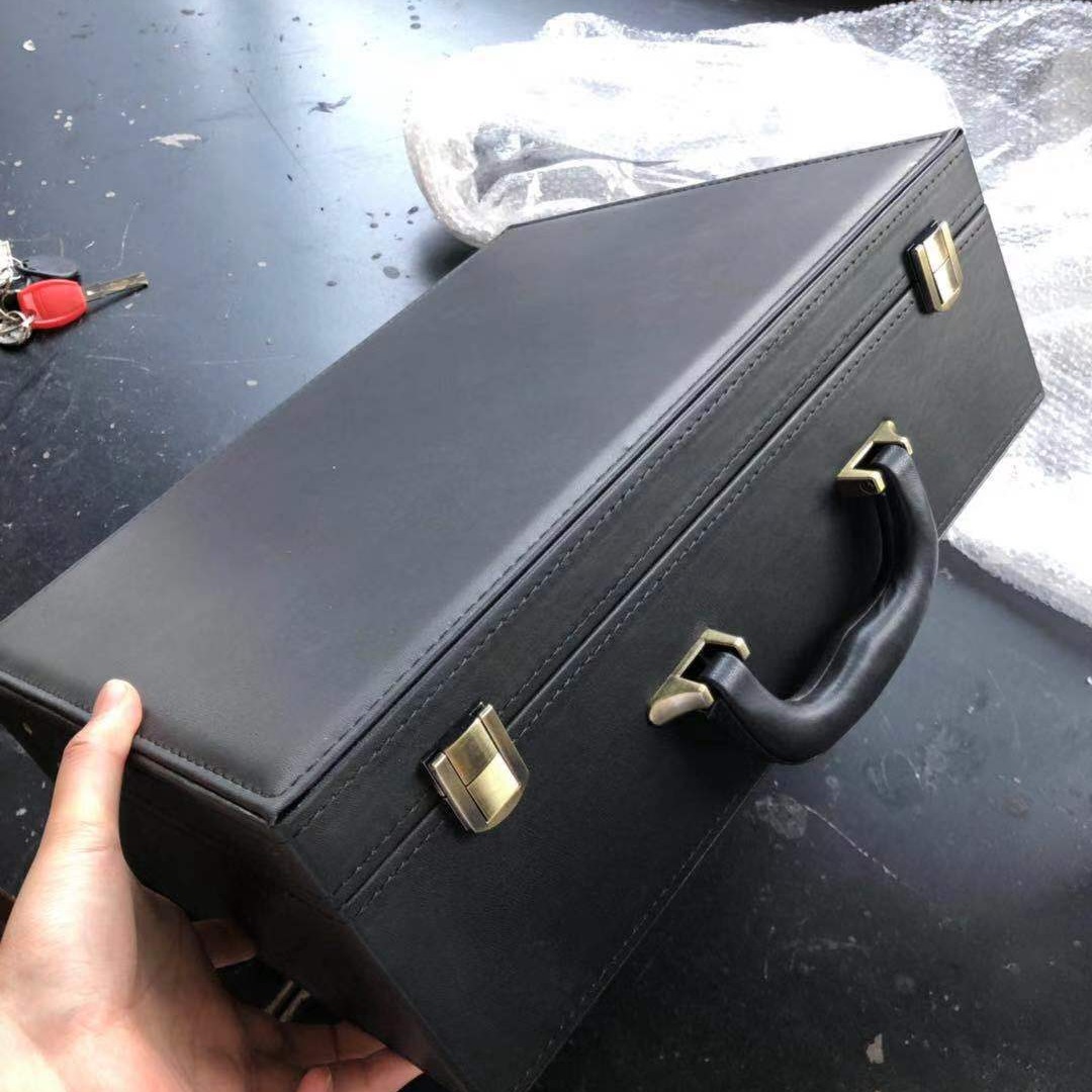 现货好品质黑色礼盒多用途包装盒手提箱收纳箱