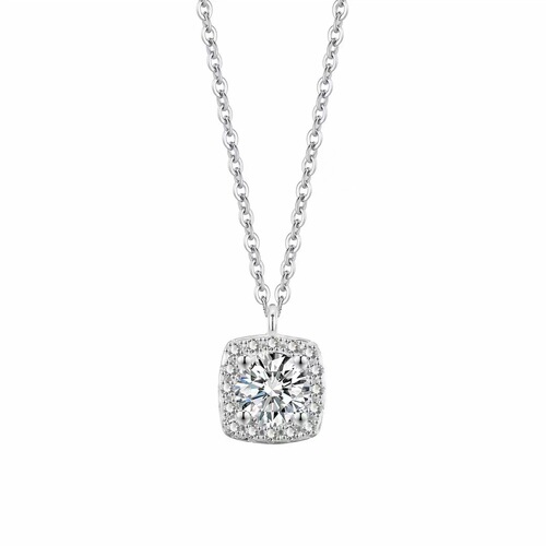 Square Zircon Necklace, Minimalist and Elegant Choker with Subtle Style, Short Fashionable Choker
