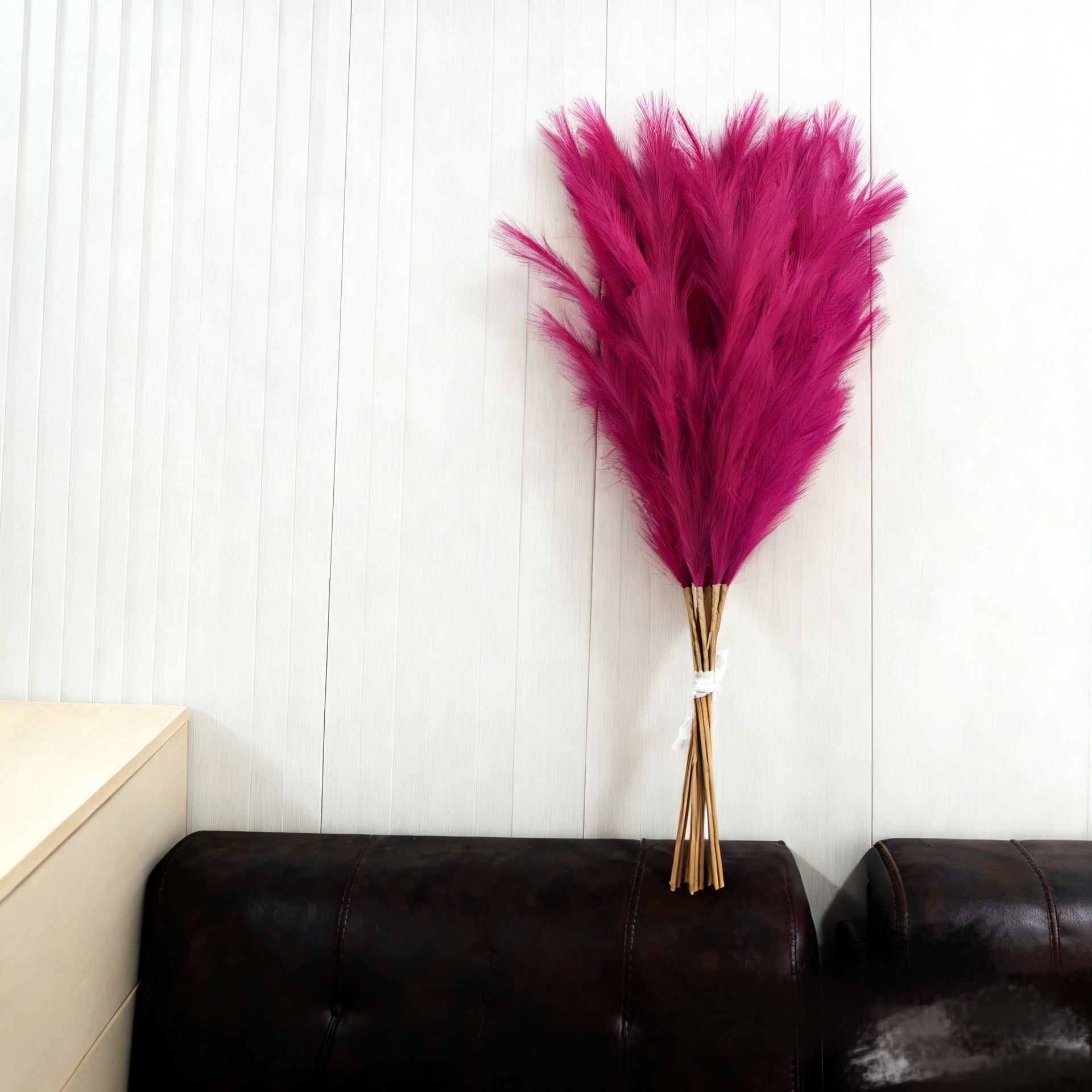 跨境仿真芦苇蒲苇草家居婚礼装饰摆落地仿真绿植15叉芦苇仿真多种