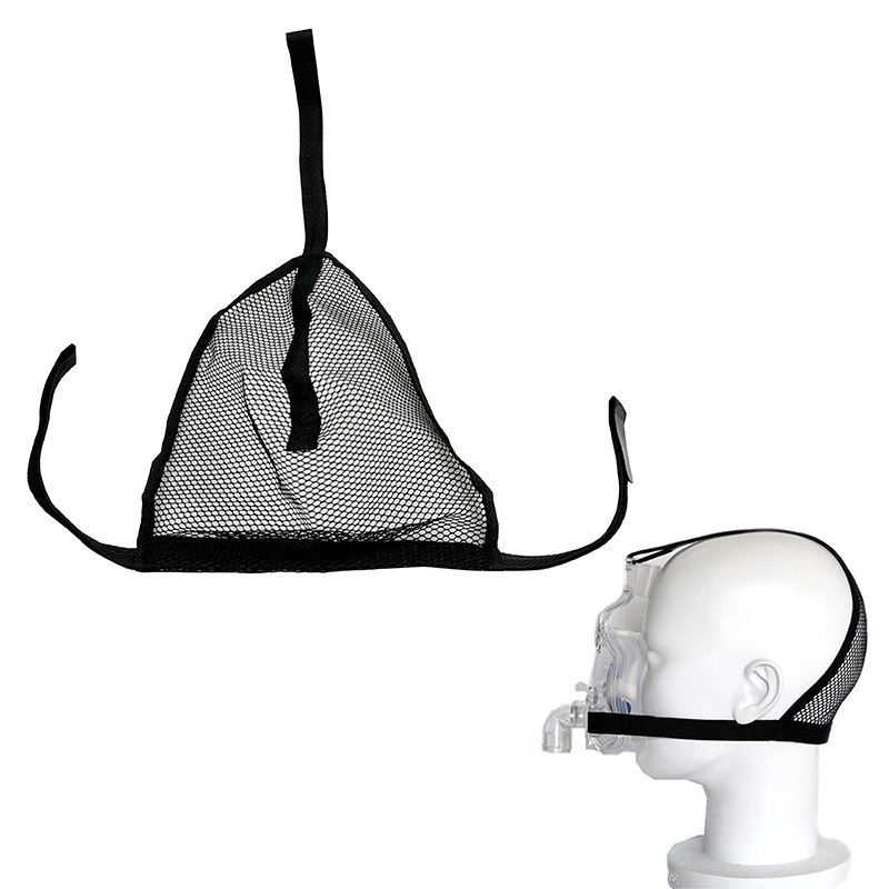 跨境三角头带网状头带三点头套网眼布网状头带兼容中山面罩头带