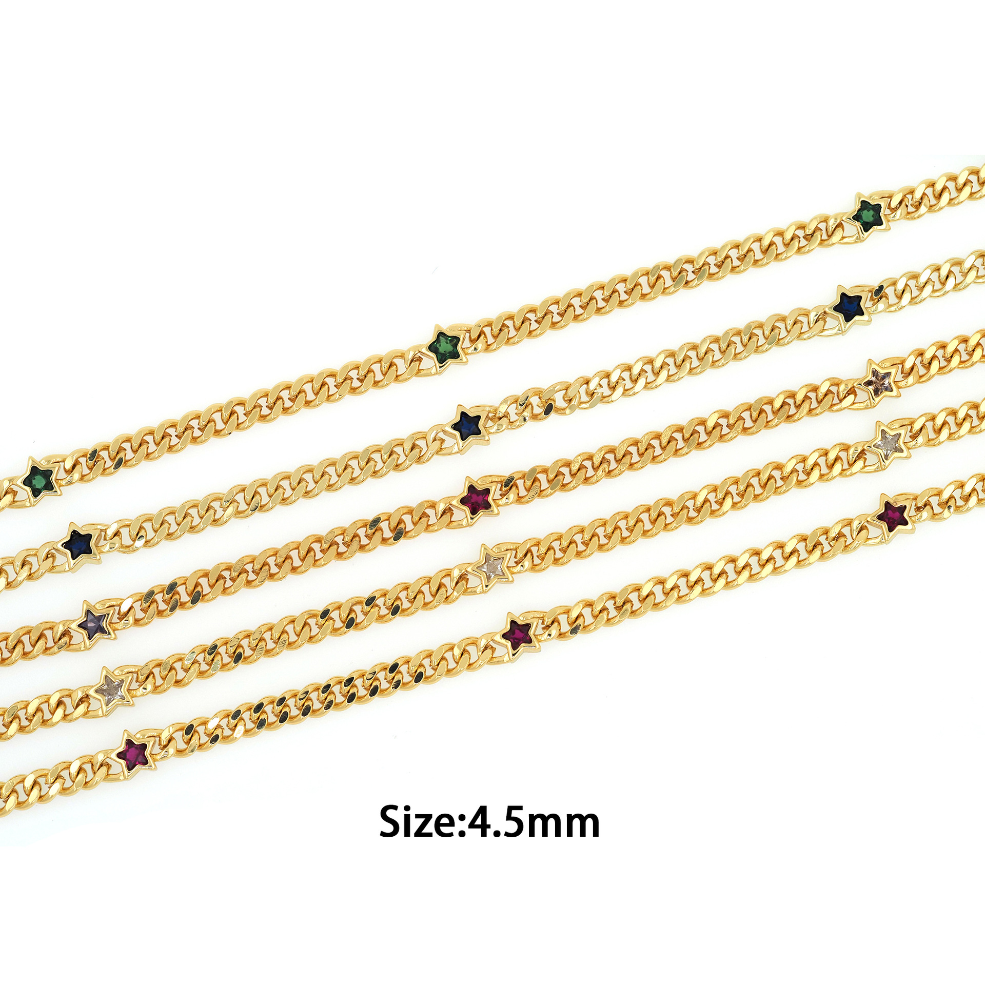 Copper sophisticated jewelry with zircon