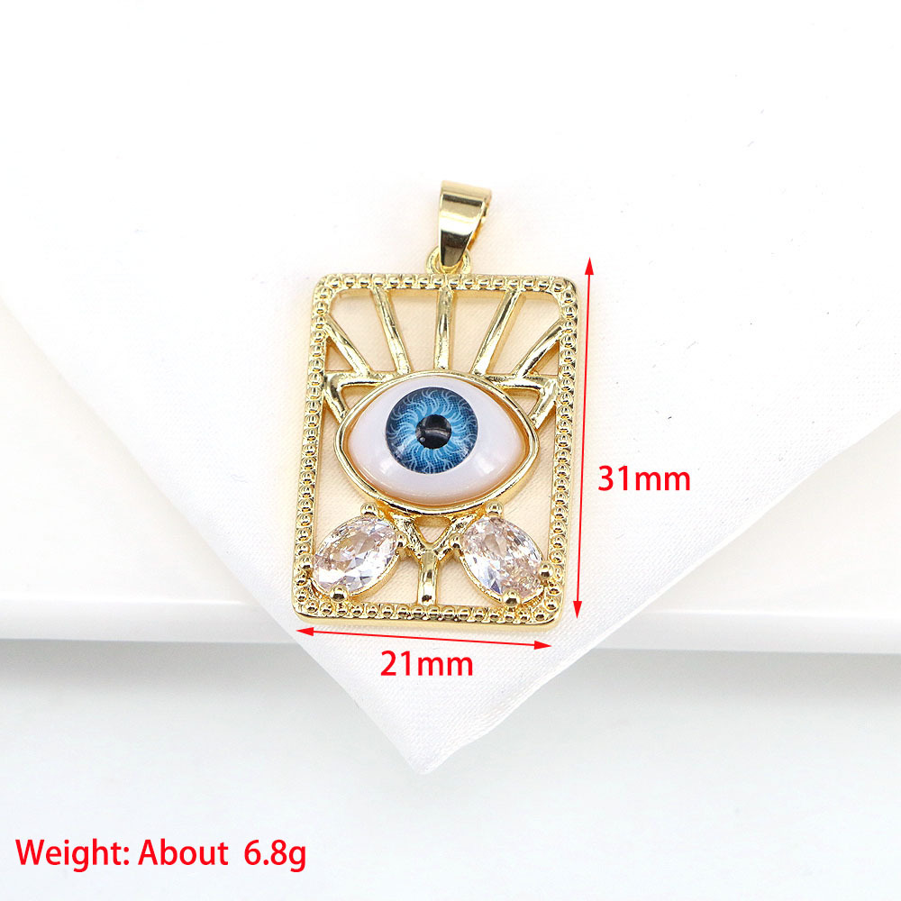 Hip Hop Devil's Eye Diamond Necklace Evil Eye Pendant Necklace display picture 1