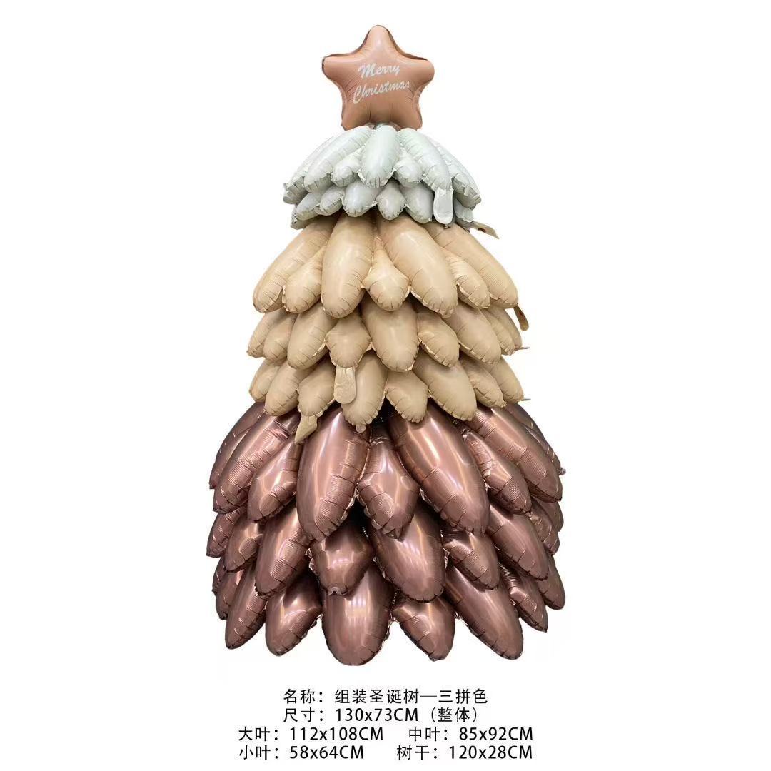 Gran tamaño de globo de árbol de Navidad inflable pila columna tridimensional árbol de Navidad tiendas atmósfera de Navidad globo decorativo