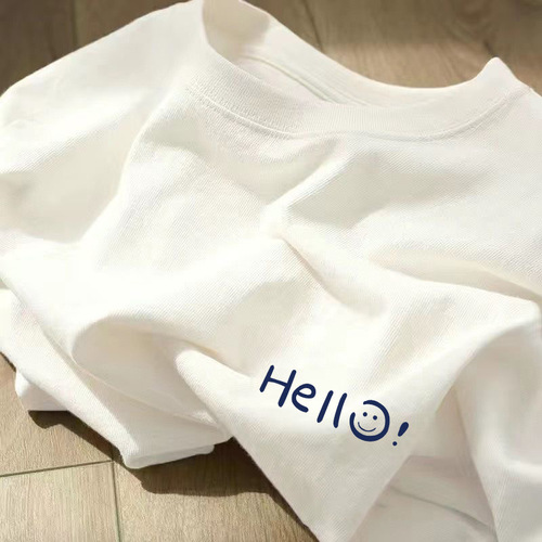 Japanese Harajuku Style White T-Shirt for Both Men and Women, Unisex Harajuku Style Versatile Summer Ice Silk Cool Sensation Short-Sleeve T-Shirt