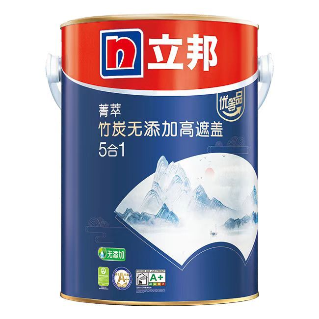立邦竹炭无添加高遮盖净味5合1内墙乳胶漆内墙乳胶漆室内家用工装
