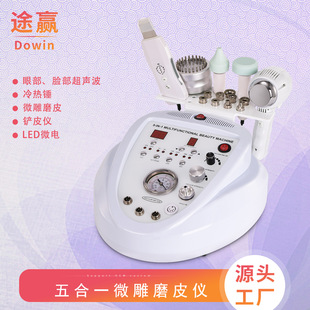 Five-In-One Beauty Instrument, Multi-Functional Ultrasonic Hot and Cold Hammer Introduction Instrument, Microdermabrasion Photoelectric Brush Beauty Instrument Manufacturer