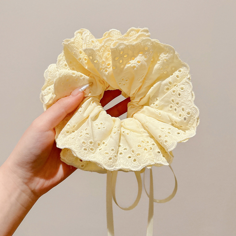 Anillo de pelo de intestino grueso suave francés para mujer 2025 nuevo círculo de intestino grueso coreano de alta gama Advanced Large Hairy Cuerda para la cabeza para mujer