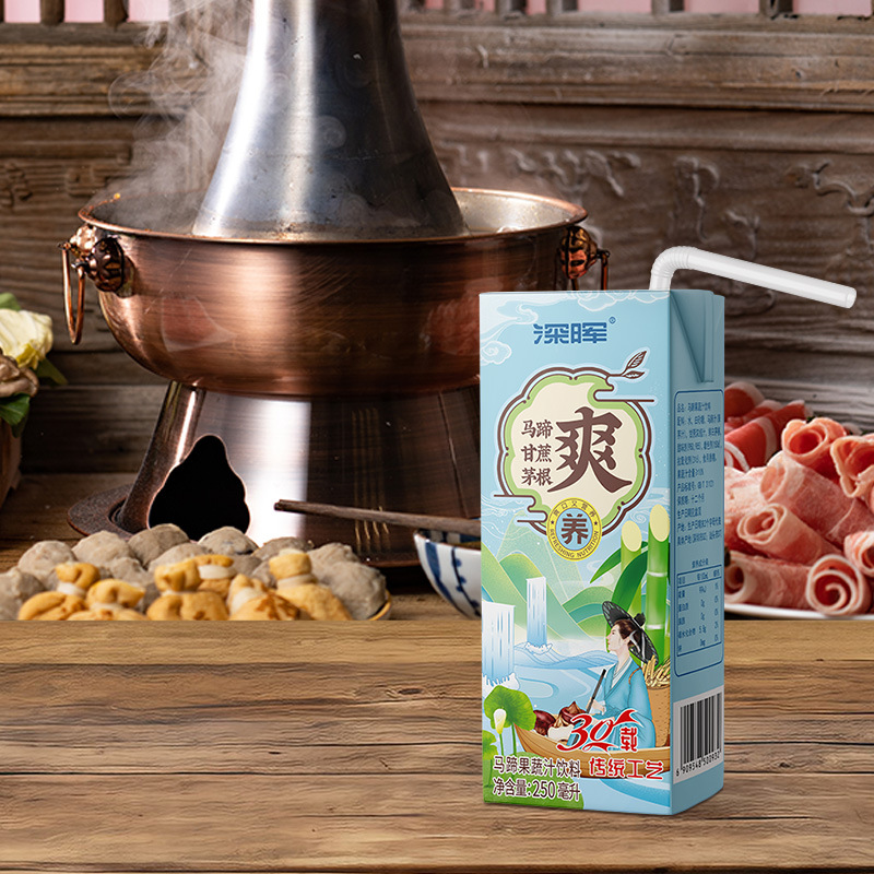 深暉馬蹄甘蔗茅根汁250ml*16盒年貨好禮盒裝馬蹄爽整箱果蔬汁飲料