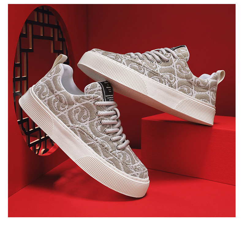 Board shoes men's platform trendy shoes sports casual shoes spring new cloth canvas shoes soft sole cross-border large size_voghion.com