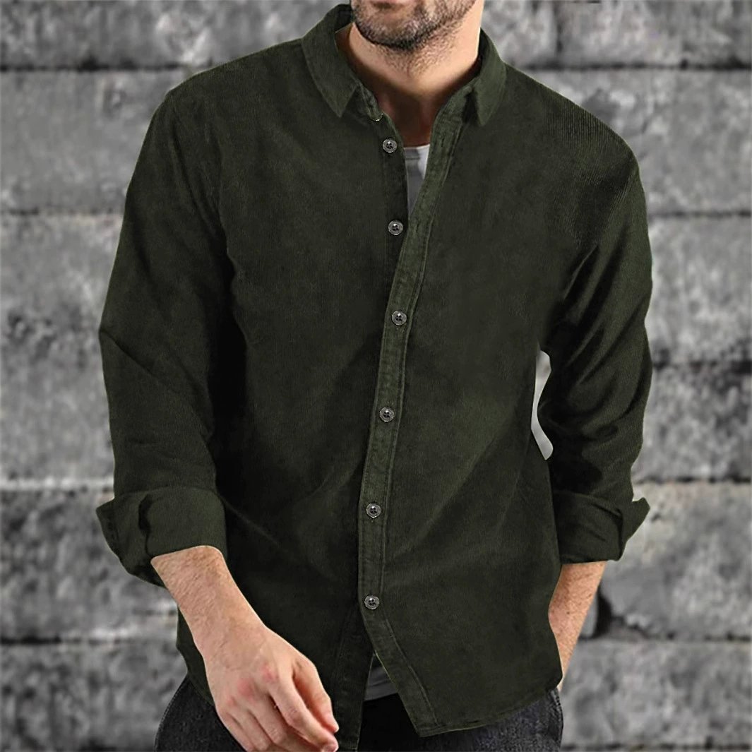 Однотонная рубашка с длинным рукавом для бизнеса и повседневной носки, с 3D-цифровой печатью, для прямой поставки (дропшиппинга) через Amazon.