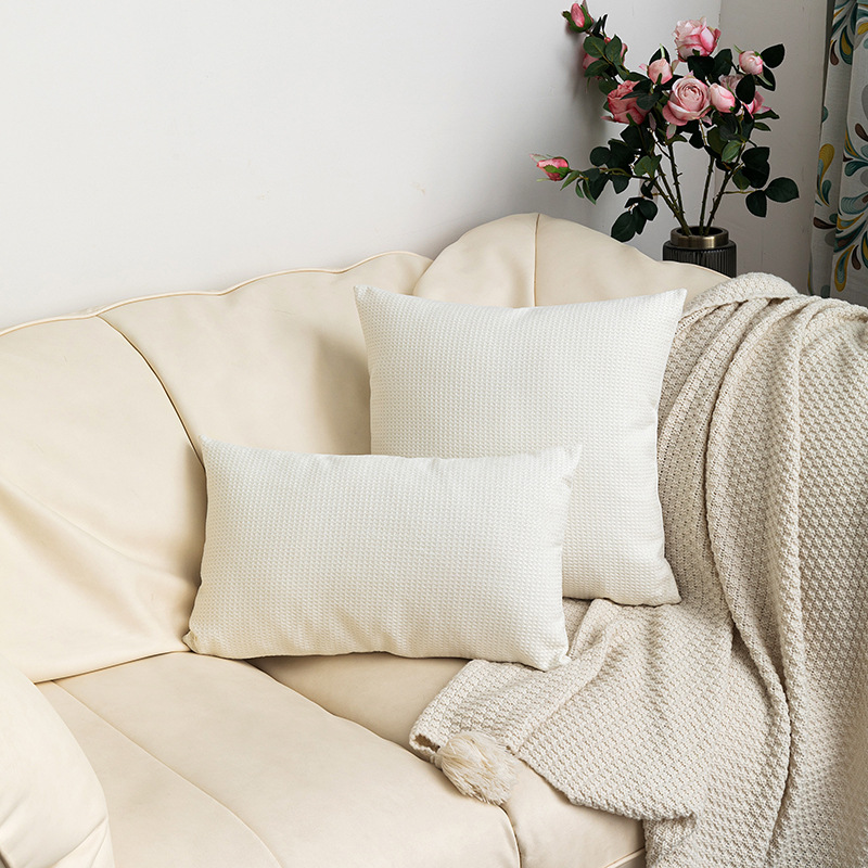 Nordic style modern simple solid color three-dimensional texture sofa cushion cover home decoration sofa cushion cover_voghion.com