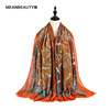 22 new pattern Gilding printing keep warm scarf fashion Versatile Dandelion Satin printing Manufactor Direct selling