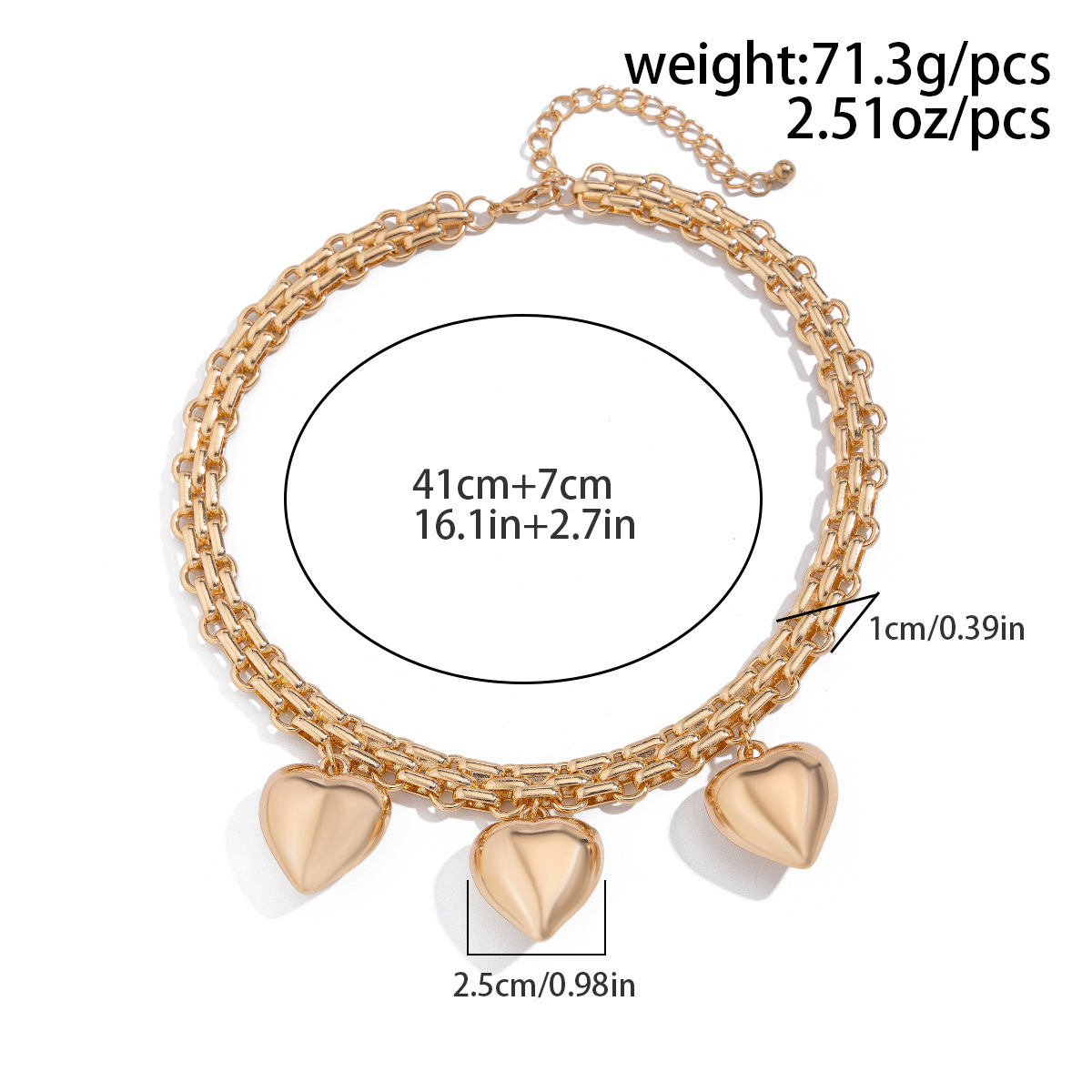 77g Weight CCB, Alloy Pendant Material Pendant Necklace Classification Iron Chain Material 1 Piece Quantity Holiday, Daily Occasion CCB, Alloy, Iron Material Star, Heart Shape Pattern Women's Gender Casual, Simple Style Style Casual Simple Style Star Heart Shape CCB Alloy Iron Wholesale Pendant Necklace 无