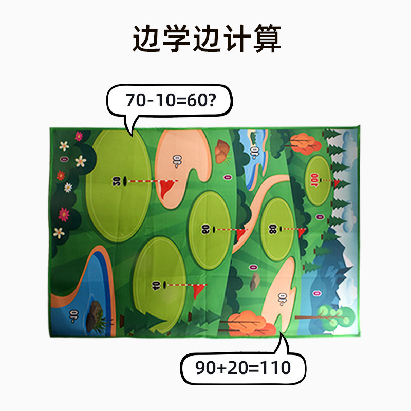 Cross-border Children Golf Mat suit Game Portable Parent-child Interactive Indoor Outdoor Competitive Toy