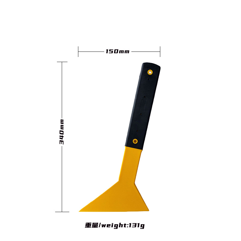 el raspador de construcción de película de ventana de gran mango largo de la herramienta de adhesión de película de automóvil de fuerza raspador frontal raspador de agua raspador resistente a altas temperaturas cubierto placa raspadora