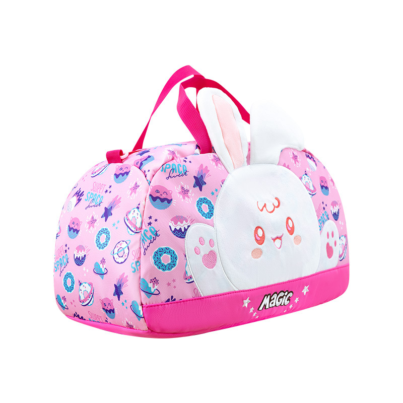 Caricatura lindo conejo, bolsas de hombro para niños y niñas, bolsas de mano para bebés de impresión extranjera, bolsas de viaje de gran capacidad