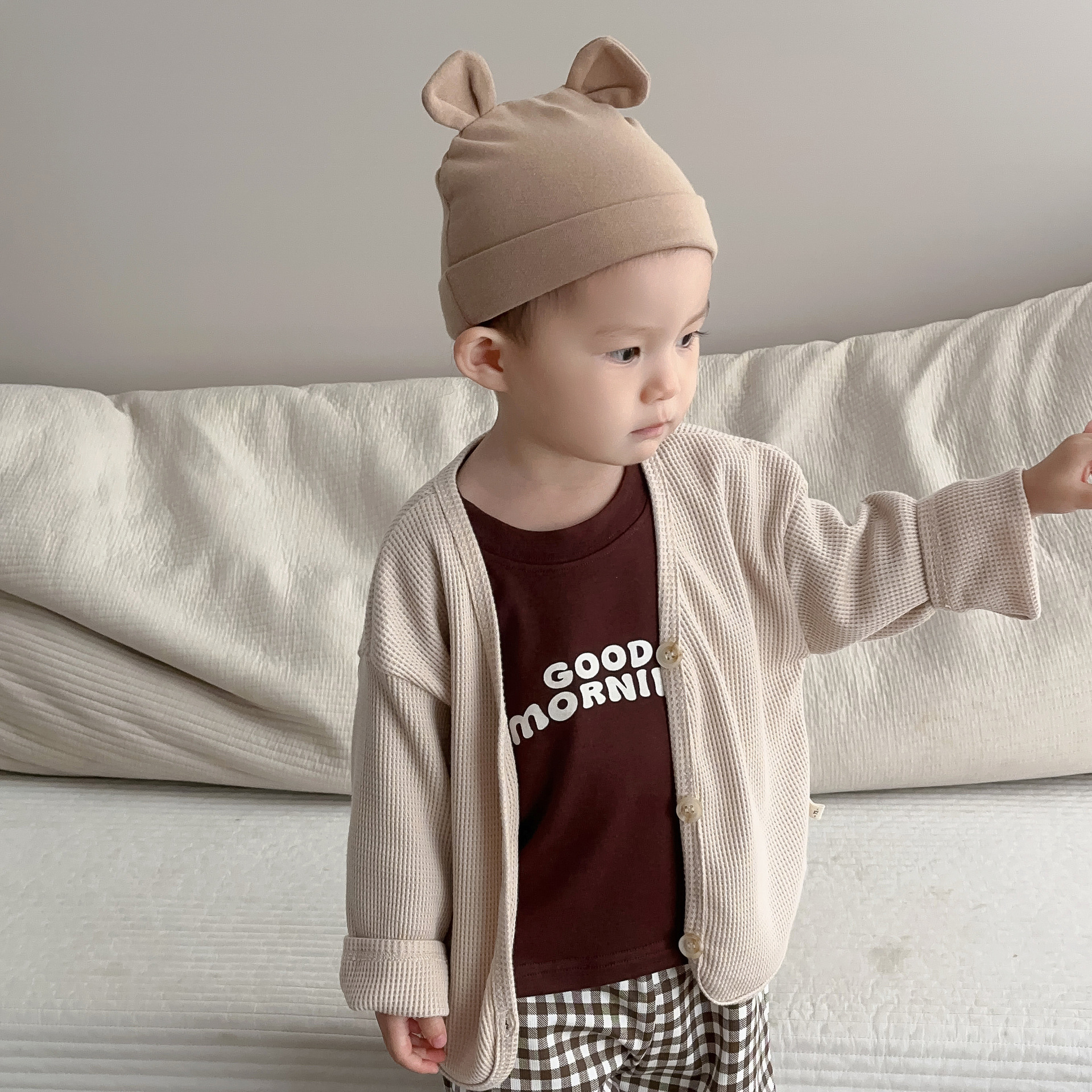 Ropa de bebé primavera estilo coreano ropa de niños traje de primavera bebé otoño abrigo de galleta Bebé Ropa de salida