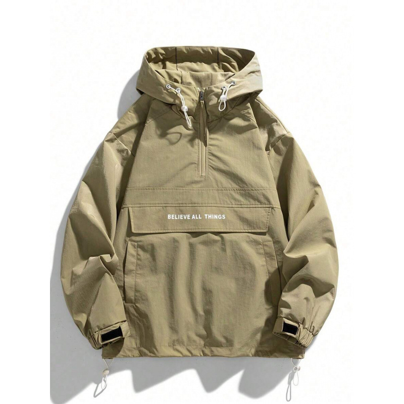 A 24704 2025 New Temu Cross-Border Export Dropshipping Patchwork Drawstring Hooded Jacket Spring & Fall Style