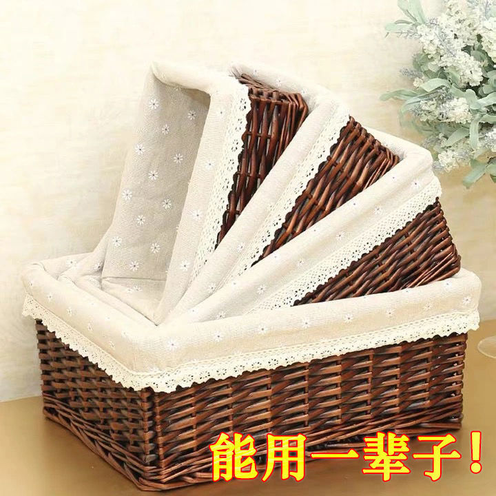 脏衣篮藤编收纳筐脏衣篓脏衣服洗衣桶带盖玩具收纳筐柳编篮子编织