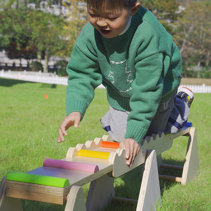 Balancín para niños Tabla de equilibrio de madera equipo de entrenamiento sensorial kindergarten bebé balancín Juguetes de entretenimiento