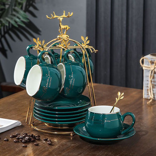 Light Luxury Coffee Cup suit High-value European Style Cup Saucer Ceramic Coffee Cup High-end Refined British Afternoon Tea Set